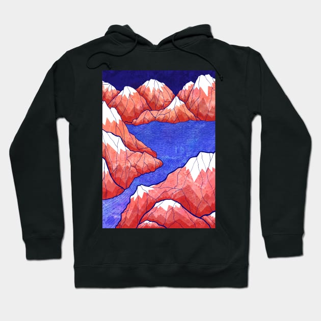 Mouth of the river (Red) Hoodie by Swadeillustrations